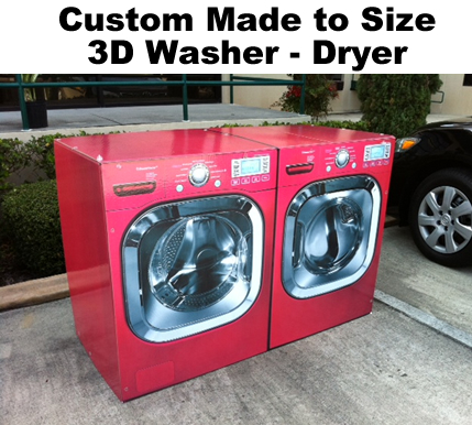 Custom Cardboard Cutout Standup Display Washer Dryer Appliance for Staging and events