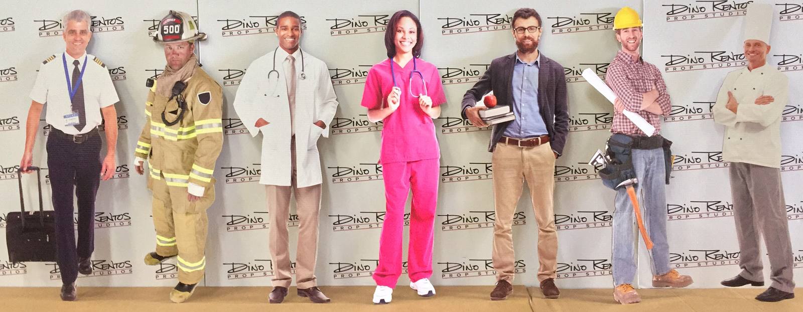 Career People Cardboard Cutout Standup Props 