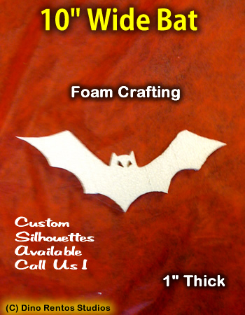 10 Inch Bat Foam Shape Silhouette