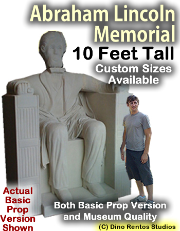 10 Foot Abraham Lincon Memorial Foam Prop