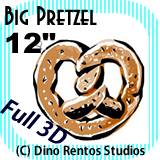 Big Giant Foam Pretzel Prop 12 Inches