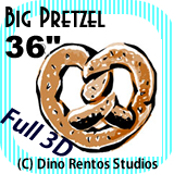 Big Giant Foam Pretzel Prop 36 Inches