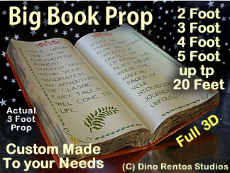 Giant/Big Foam Book Prop - Custom Made Any Size