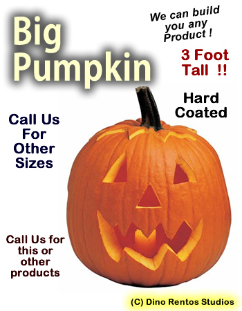 Big 3 Foot Halloween Pumpkin Foam Prop