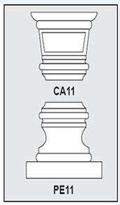 CA11-PE11 - Architectural Foam Shape - Capital & Pedestal