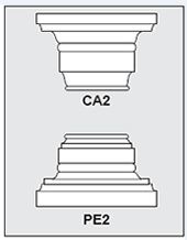 CA2-PE2 - Architectural Foam Shape - Capital & Pedestal