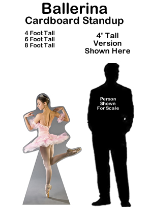 Ballerina Cardboard Cutout Standup Prop