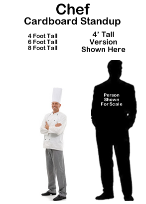 Chef Cardboard Cutout Standup Prop