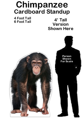 Chimp Cardboard Cutout Standup Prop