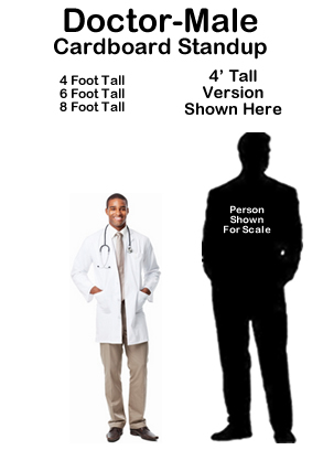 Dr Male Cardboard Cutout Standup Prop