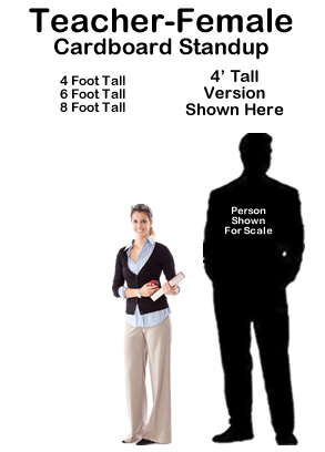 Teacher Female Cardboard Cutout Standup Prop