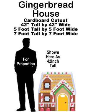  Gingerbread House Cardboard Cutout Standup Prop