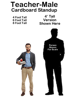 Teacher Male Cardboard Cutout Standup Prop