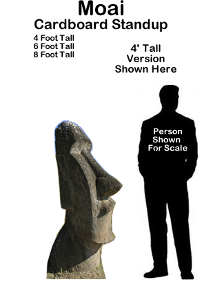 Moai Cardboard Cutout Standup Prop 