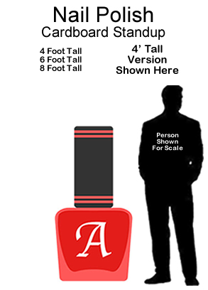 Nail Polish Cardboard Cutout Standup Prop