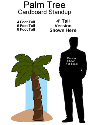 Palm Tree Cardboard Cutout Standup Prop