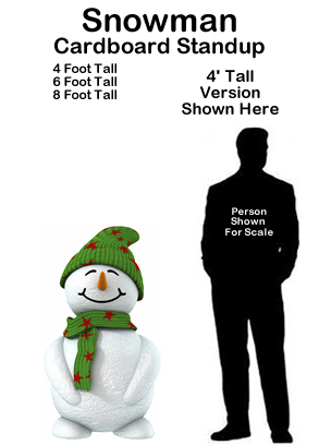 Snowman 1 Cardboard Cutout Standup Prop