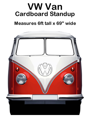 VW Van Cardboard Cutout Standup Prop