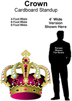 Crown Cardboard Cutout Standup Prop