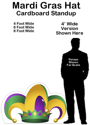 Mardi Gras Hat Cardboard Cutout Standup Prop