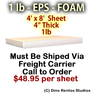 EPS Foam Sheet - 1 lb Density - 48x96x4