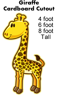 Giraffe Cartoon Cardboard Cutout Standup Prop