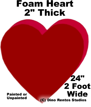 Foam Heart Prop - 24" Wide