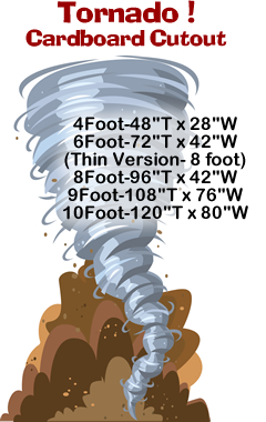 Tornado Cardboard Cutout Standup Prop