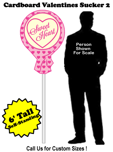  Valentine Sucker 2 Cardboard Cutout Standup Prop - Self Standing