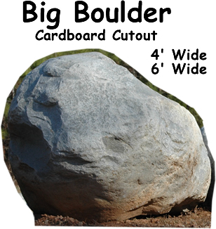 Boulder Cardboard Cutout Standup Prop