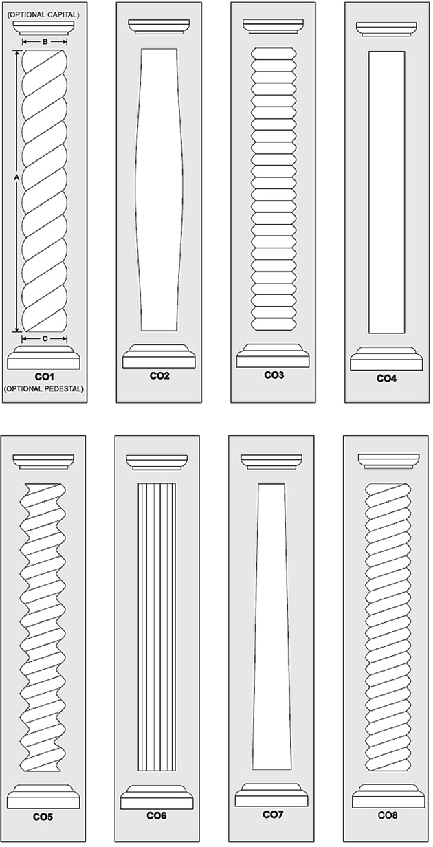 Custom Foam Column/Pillar With Cap and Base