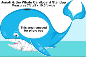 Jonah & the Whale Cardboard Cutout Standup Prop