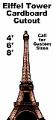 Eiffel Tower Nighttime Cardboard Cutout Standup Prop