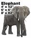 Elephant Side Cardboard Cutout Standup Prop