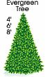  Evergreen Tree Cardboard Cutout Standup Prop