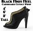 Black Heel Cardboard Cutout Standup Prop