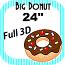 Big/Giant Donut Foam Prop 24"
