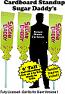  Sugar Daddy Cardboard Cutout Standup Prop - Self Standing - Set of 3