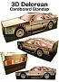 3D Delorean Cardboard Cutout Standup Prop