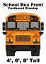 School Bus Front Cardboard Cutout Standup Prop 