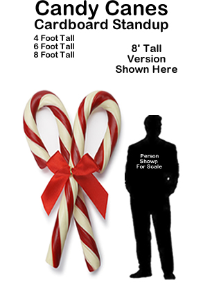  Candy Canes Cardboard Cutout Standup Prop