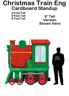  Christmas Train Engine Cardboard Cutout Standup Prop