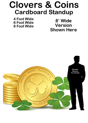 Lucky Coins and Clovers Cardboard Cutout Standup Prop