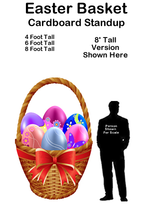 Easter Basket Cardboard Cutout Standup Prop