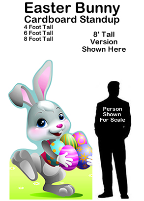 Easter Bunny Cardboard Cutout Standup Prop