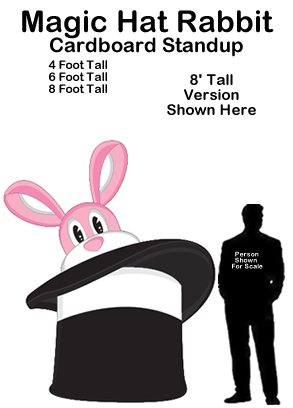 Magic Hat Rabbit Cardboard Cutout Standup Prop