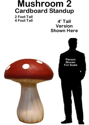 Mushroom 2 Cardboard Cutout Standup Prop