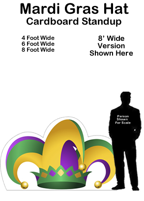 Mardi Gras Hat Cardboard Cutout Standup Prop