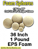 EPS Foam  Sphere 36 Inch - 1 lb Density