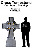 Tombstone Cross Cardboard Cutout Standup Prop